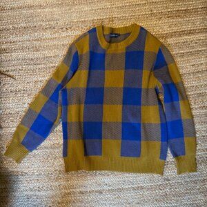 Mens United by Blue checked sweater size Large